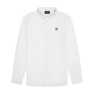 Lyle & Scott Mens Logo Poplin Shirt / White